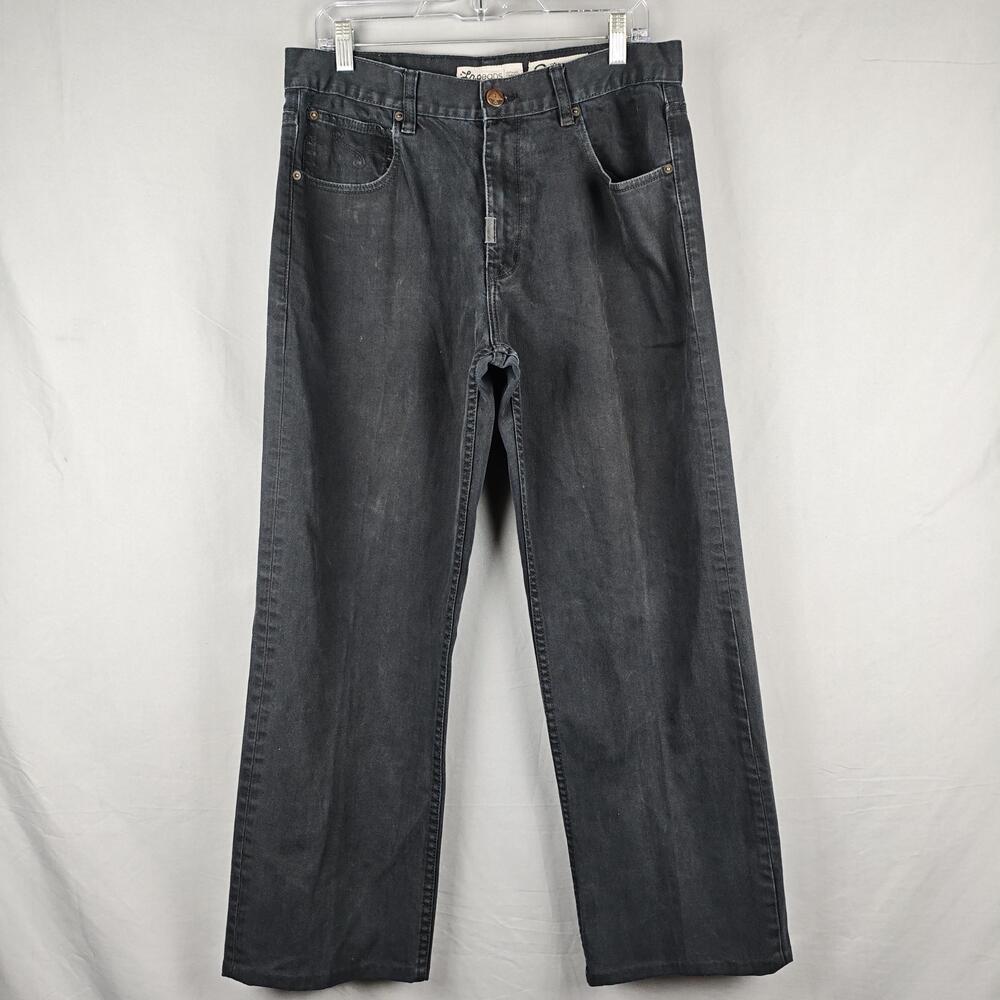 LRG Classic C47 Fit Jeans Mens 34x26 Gray Charcoal Wash Straight Leg Denim